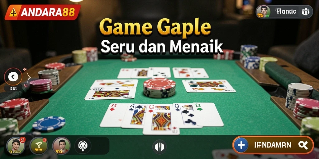 Tampilan gameplay Gaple yang seru dan menarik di ANDARA88.
