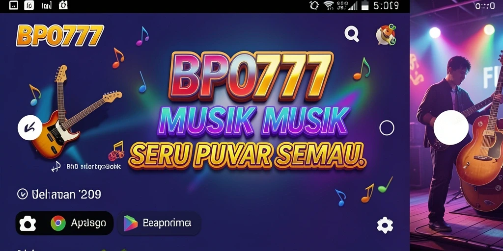 Tangkapan layar memainkan gameplay BPO777 dengan instrumen musik.