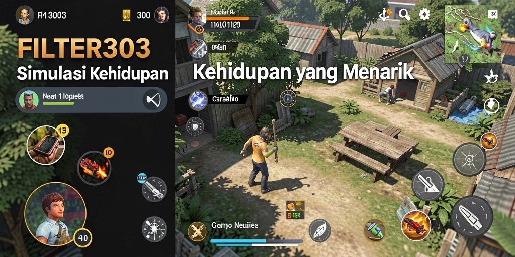 Tampilan gameplay FILTER303 yang menarik dan interaktif.