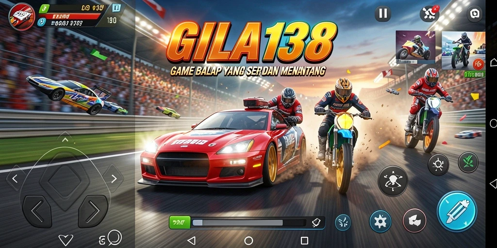 Screenshot dari gameplay GILA138 menampilkan balapan yang mendebarkan.