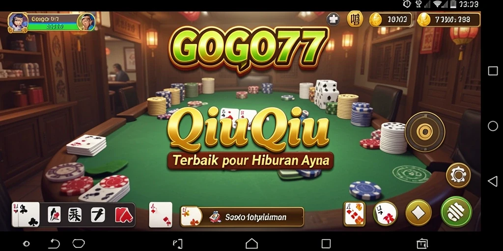 Tampilan gameplay seru GOGO77 dengan suasana QiuQiu yang mendebarkan.