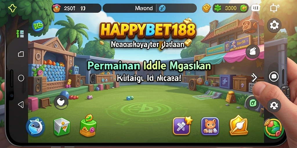 Tampilan permainan <strong>HAPPYBET188</strong> yang menarik dengan mekanisme Idle yang seru.