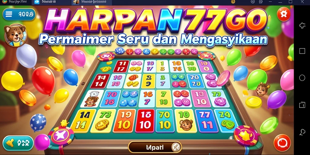 Screenshot gameplay Bingo di HARAPAN777 yang penuh warna.