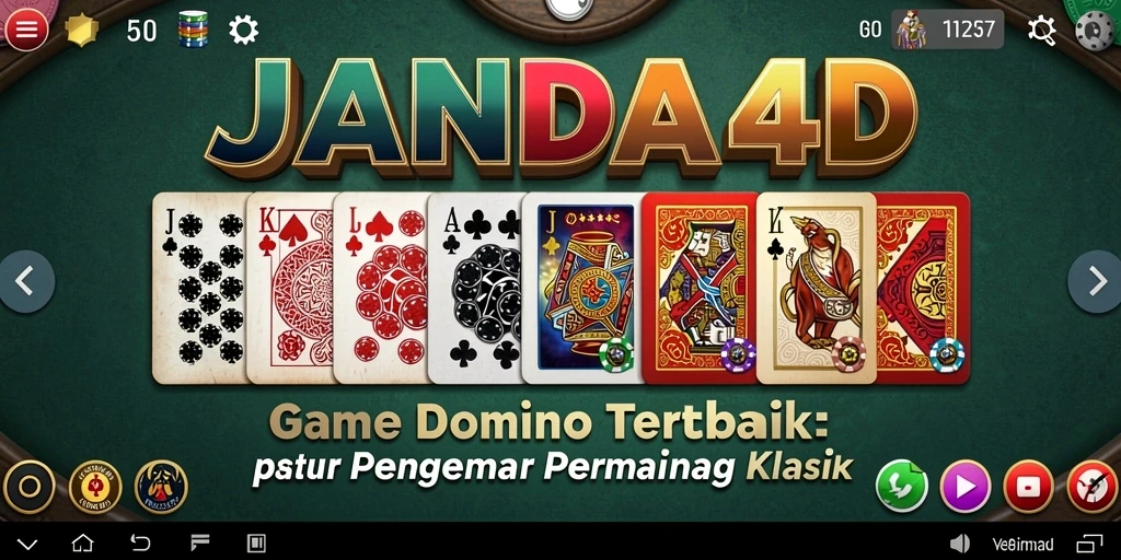 Tampilan gameplay menarik dalam JANDA4D yang menyajikan aksi domino.