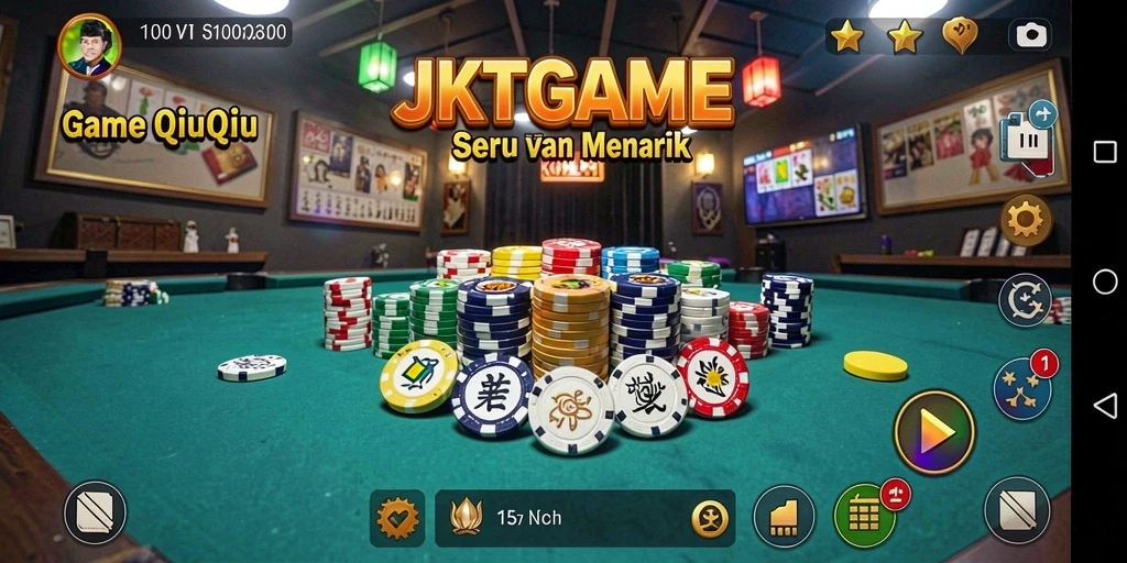 Gameplay QiuQiu yang seru dan interaktif di JKTGAME.