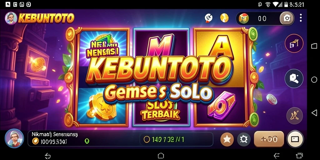 Screenshot gameplay KEBUNTOTO yang menampilkan keseruan bermain slot.