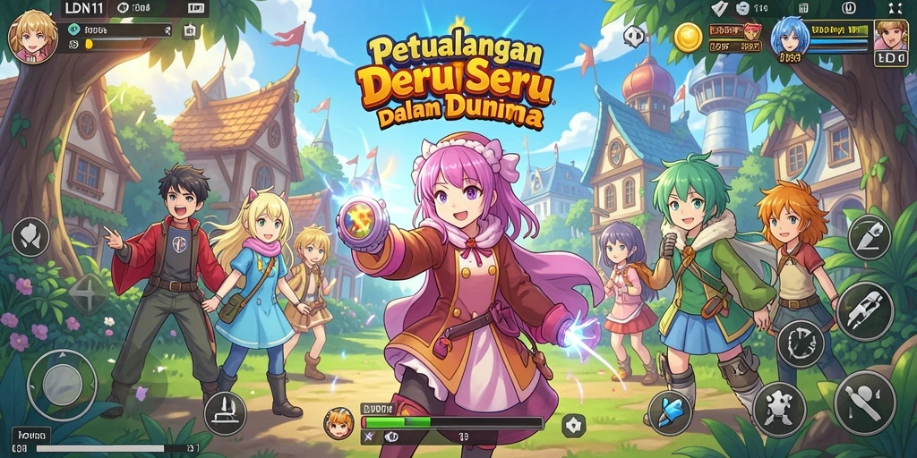 Tampilan menarik dari gameplay LDN11 dengan karakter Anime.