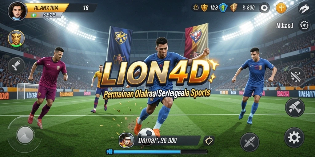 Screenshot gameplay LION4D menampilkan aksi olahraga yang mendebarkan.