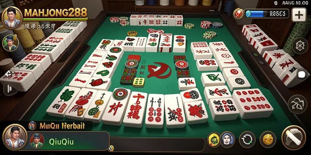 Tangkapan layar permainan QiuQiu di MAHJONG288 yang seru.