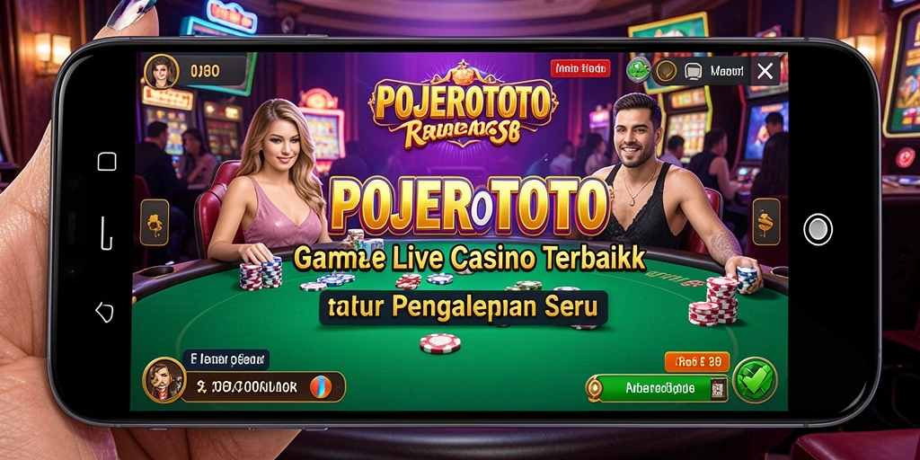 Tampilan menarik dari gameplay Live Casino POJEROTOTO yang mendebarkan.
