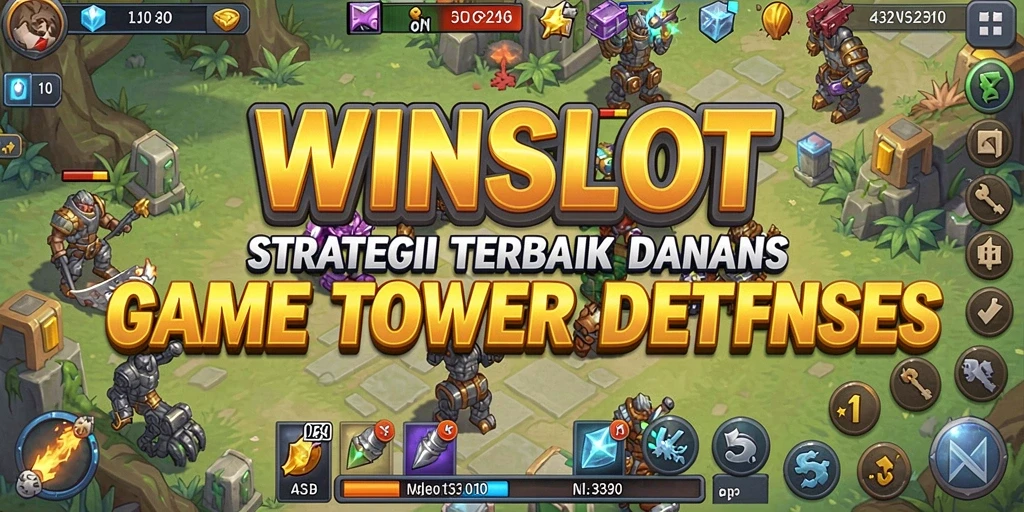 Screenshot dari gameplay WINSLOT menampilkan pengalaman Tower Defense yang mendebarkan.