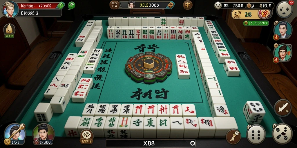 Screenshot permainan Mahjong X88 yang menampilkan aksi seru dan grafis menarik.